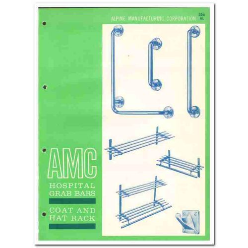 ALPINE MFG COMPANY 1964 AMC Grab bars coat hat rack vintage catalog