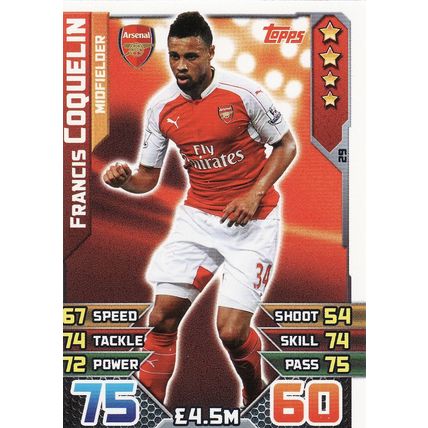 Match Attax 2015/2016 29 Francis Coquelin Arsenal