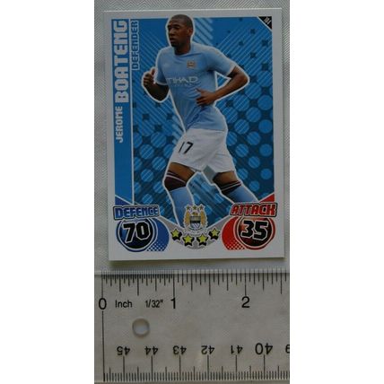 2010/11 Topps Match Attax Trading Card 184 Jerome Boateng, Manchester City