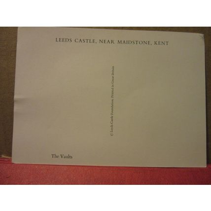 THE VAULTS, LEEDS CASTLE, MAIDSTONE, KENT unused postcard =