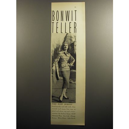 1951 Bonwit Teller Fashion Towne Suit Advertisement - The New Jersey