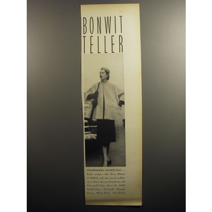1951 Bonwit Teller Warren of Stafford Shortcoat Ad - Strawberry Shortcoat