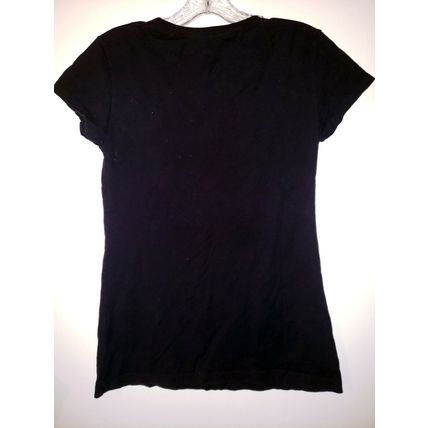 TeeFury Women's Juniors Black 100% Cotton Cap Sleeve Graphic T-Shirt Size L