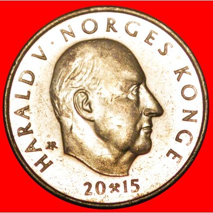 LION 1815: NORWAY★20 CROWNS 2015 MINT LUSTRE★HARALD V 1991-★LOW START★NO RESERVE