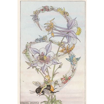 Fairy Flying On Bumble Bee Fairies Postcard