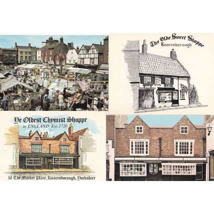 The Olde Sweet Chemist Shoppe Knaresborough Markets 4x Postcard s