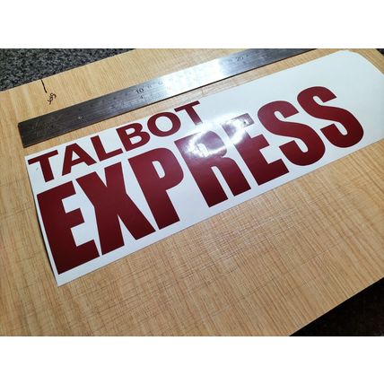 Talbot Express Bonnet Vinyl Decal Sticker For Talbot Express Motorhome Campervan