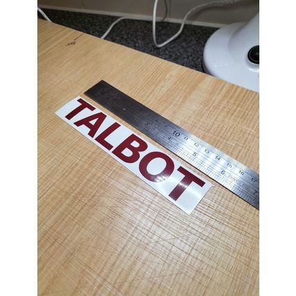 2 xTalbot Bonnet Vinyl Decal, Sticker For Talbot Express Motorhome Or Campervan