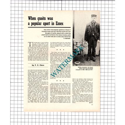 William Kempster Orsett Essex - 1972 Article