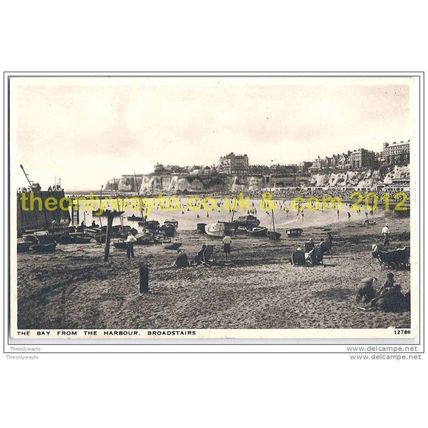 THE BAY FROM THE HARBOUR, BROADSTAIRS, ENGLAND, 1940/50s?, Postcard