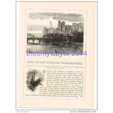 Avignon, France, Book Illustration (Print), 1880