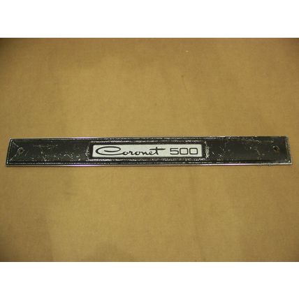 1968 Dodge Coronet 500 Interior Door Panel Emblem #2861184