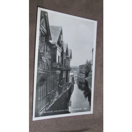 S&E real photo Postcard - The Weavers & River Stour, Canterbury - Kent