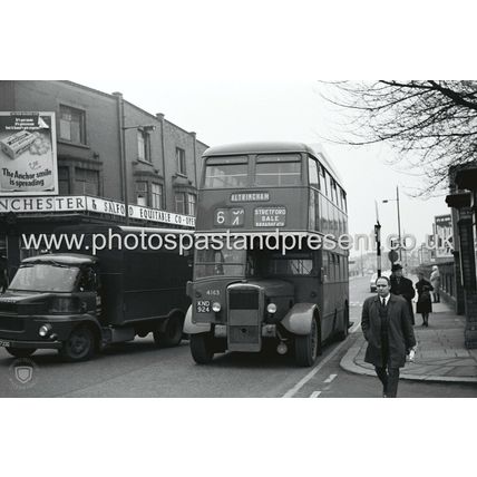 Altrincham 1969, Stretford & Sale Bus at Railway Station, Large Photo