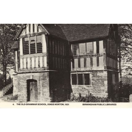 The Old Grammar School 1931 Kings Norton Birmingham Real Photo Postcard