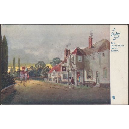 The White Hart, Hook, Surrey - In Dickens Land, c.1910 - Tuck's Oilette Postcard