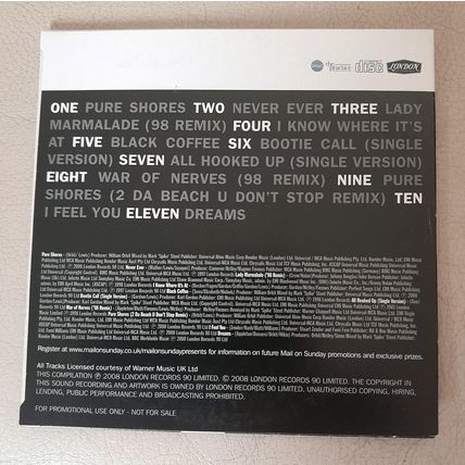 All Saints : All Hits : CD : Promo CD from the Mail On Sunday