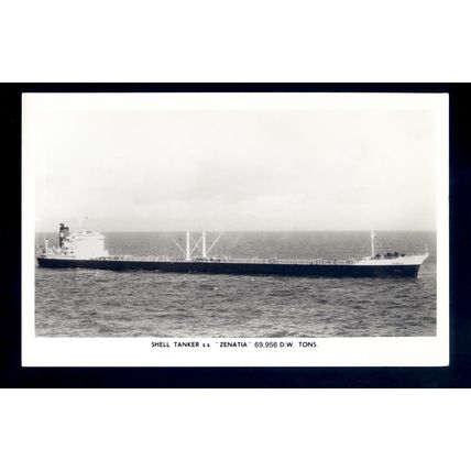 TA0900 - Shell Oil Tanker - Zenatia - postcard