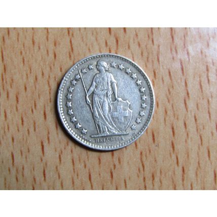 Switzerland 1944 Silver 1/2 Half Franc Coin