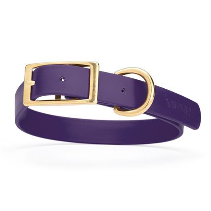 Dog Pet Collar with Brass Hardware Size L W 1” L 18” - 22” Violet Purple