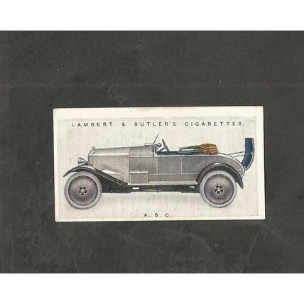 Cigarette Card Lambert & Butler Motor Cars 1st Series #10 ABC