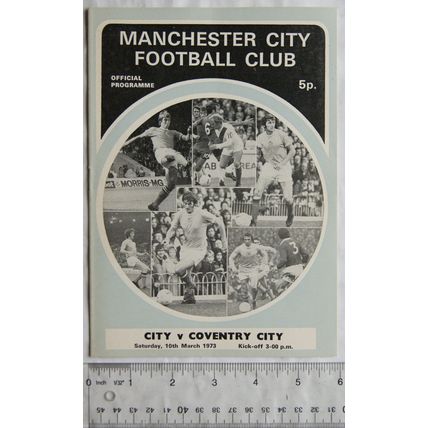 1973 programme Manchester City v. Coventry City, 10/3