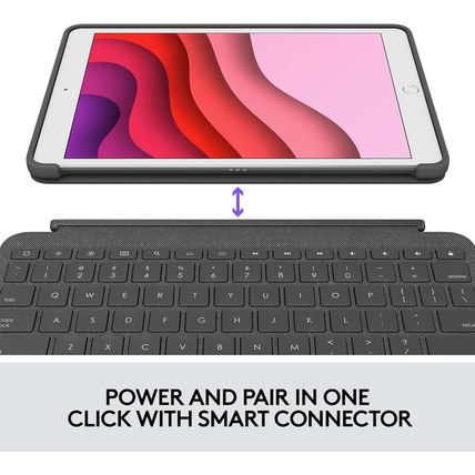 Logitech Combo Touch for Ipad (7Th, 8Th and 9Th Generation) Keyboard Case with T