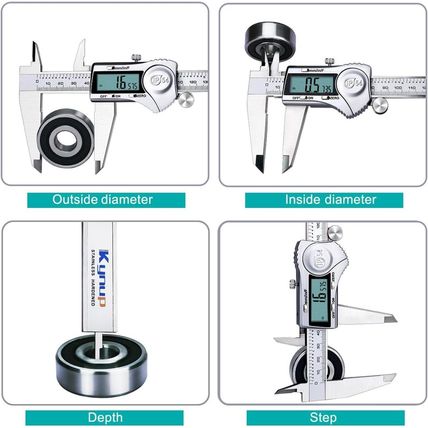 Kynup Digital Caliper, 12 Inch Caliper Measuring Tool with Stainless Steel, IP54