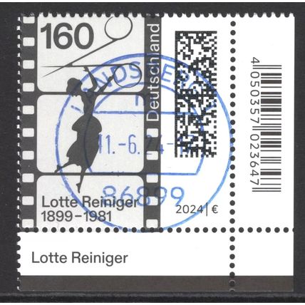 GERMANY 2024: 125th ANNIVERSARY BIRTH LOTTE REINIGER - 160c CTO FULL GUM (G19)