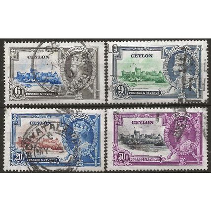 Ceylon 1935 Silver Jubilee Ser SG379-352 Fine Used . .
