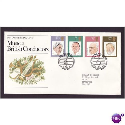 GREAT BRITAIN 1980 MUSIC & CONDUCTORS FIRST DAY COVER#3