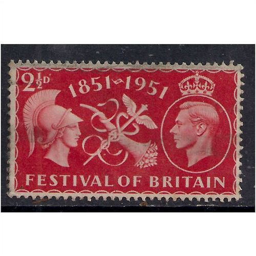 GB 1951 KGV1 2 1/2d Scarlet Festival Britain sg 513.(G808 )