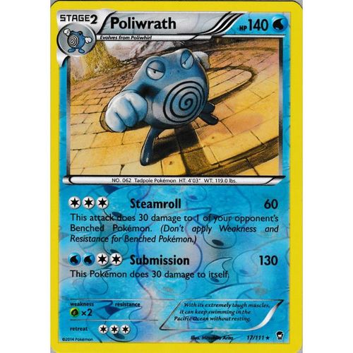 Pokemon XY Furious Fists 17/111 Poliwrath Rev Holo