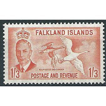 Falkland Islands 1952 SG181 1/3d Orange Mounted Mint .. ..