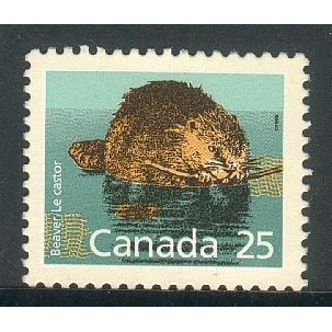 Canada stamps 1988 - SG 1267 - 25c American Beaver - unused