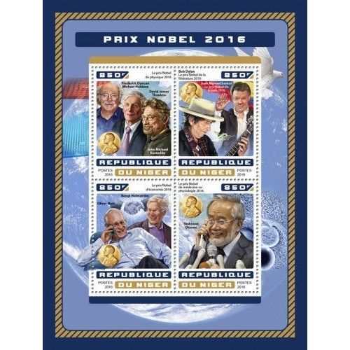 NIGER 2016 SHEET MNH NOBEL PRIZE PRIX NOBEL PREMIO NOBEL 7
