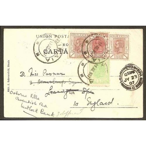 Romania Postal Card uprated Bucurest to England 1907
