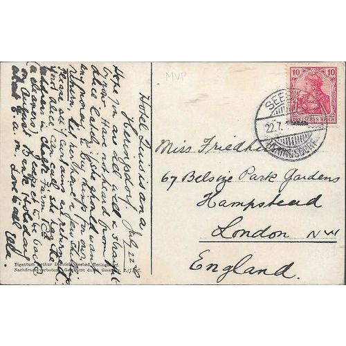 Heringsdorf, Germany - Strand, casino, familienbad - postcard, Seebad 1909