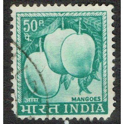 India 1965 Definitive Issue 50p Blue Green SG514 GU