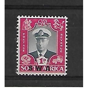 SouthWestAfrica.SG134 1d King George VI.English Print.Unmounted Mint.May21a