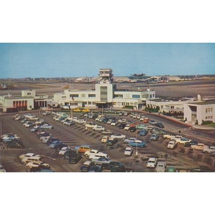 Lockheed Air Terminal Burbank California Aircraft Factory 1960s Airport Postcard