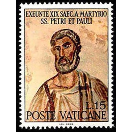 Vatican 1967 Peter & Paul 15L MNH Stamp