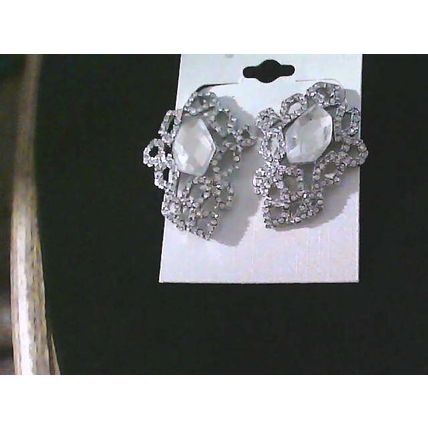 Clear Drop Rhinestone Crystal Pageant Bridal Earrings