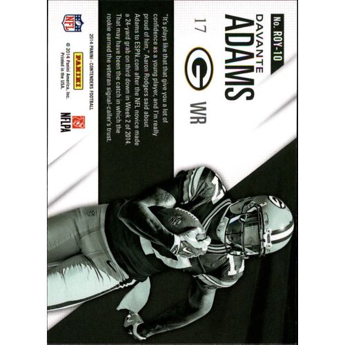 2014 Football Panini Contenders Davante Adams-Rookie of the Year Contenders