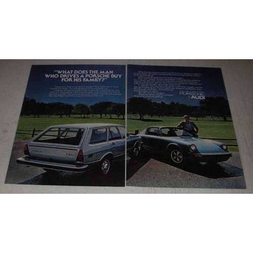 1977 Porsche 911 and Audi Foxwagon Car Ad