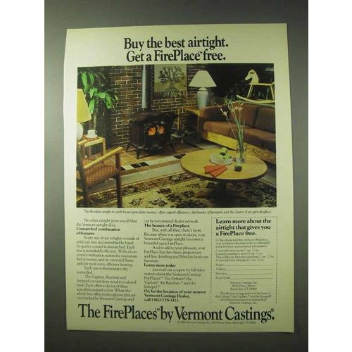 1984 Vermont Castings Fireplace Ad - Best Airtight