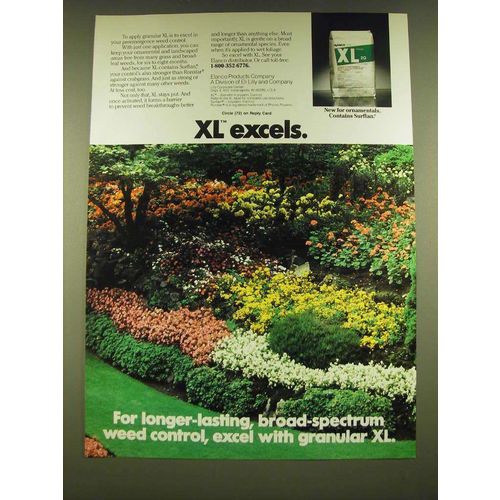 1990 Elanco XL Ad - For longer-lasting, broad-spectrum weed control