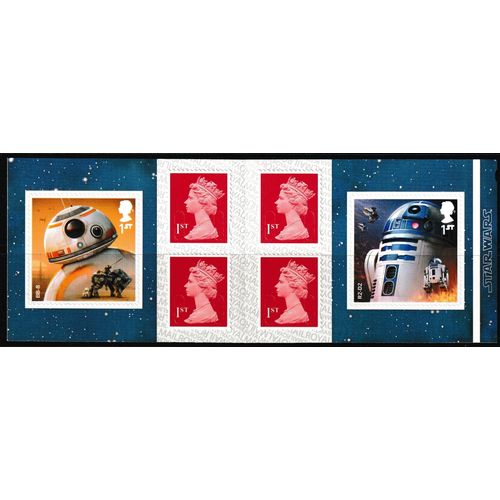 GB 2017 PM58 Star Wars - Droids - Self Adhesive 1st Class Stamp Booklet