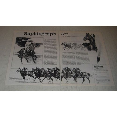 1990 Koh-i-noor Rapidograph Pens Ad - In the paddock with Gary Simmons