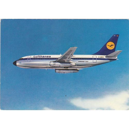 Lufthansa Boeing B737 Civil Aircraft Postcard (A22750)
